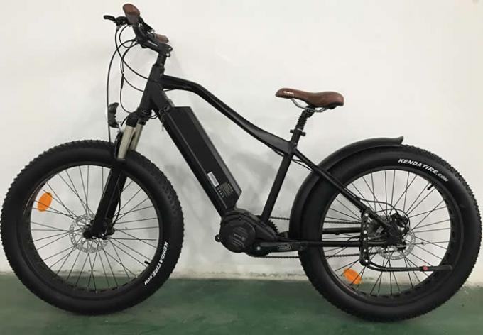 le gros vélo 26er électrique en aluminium, mi - conduisez le vélo 1000w électrique noir