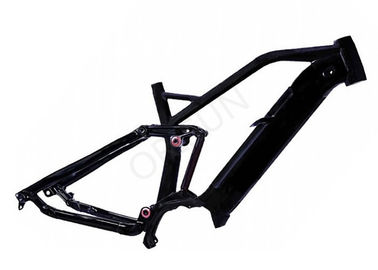 Chine Plein cadre de vélo d'alliage d'aluminium de suspension, cadre de bicyclette de noir de voyage de 140 millimètres fournisseur