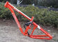 Pleine structure de poids léger de suspension de traînée de cadre orange en aluminium de vélo fournisseur